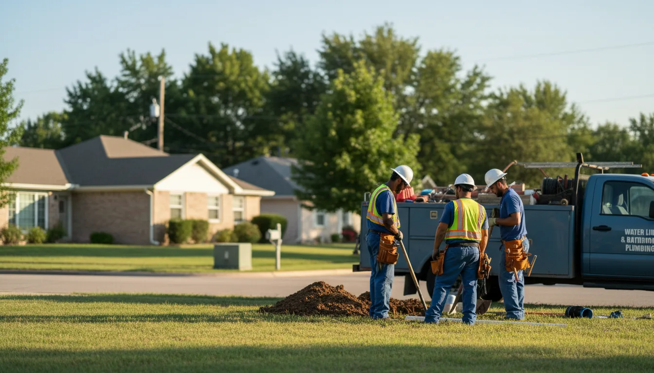 Residential water line and bathroom plumbing service in Wallingford, CT
